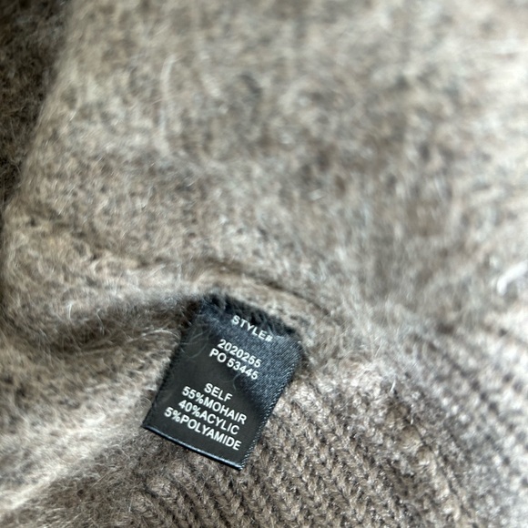 Current Air Women’s Small Soft Taupe Mohair Wool Blend Open Front Cardigan - Picture 3 of 4